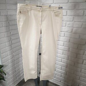 Zerres Comfort - S Ladies Size 48 Euro (Approx. 15 US) Cream Casual Pants